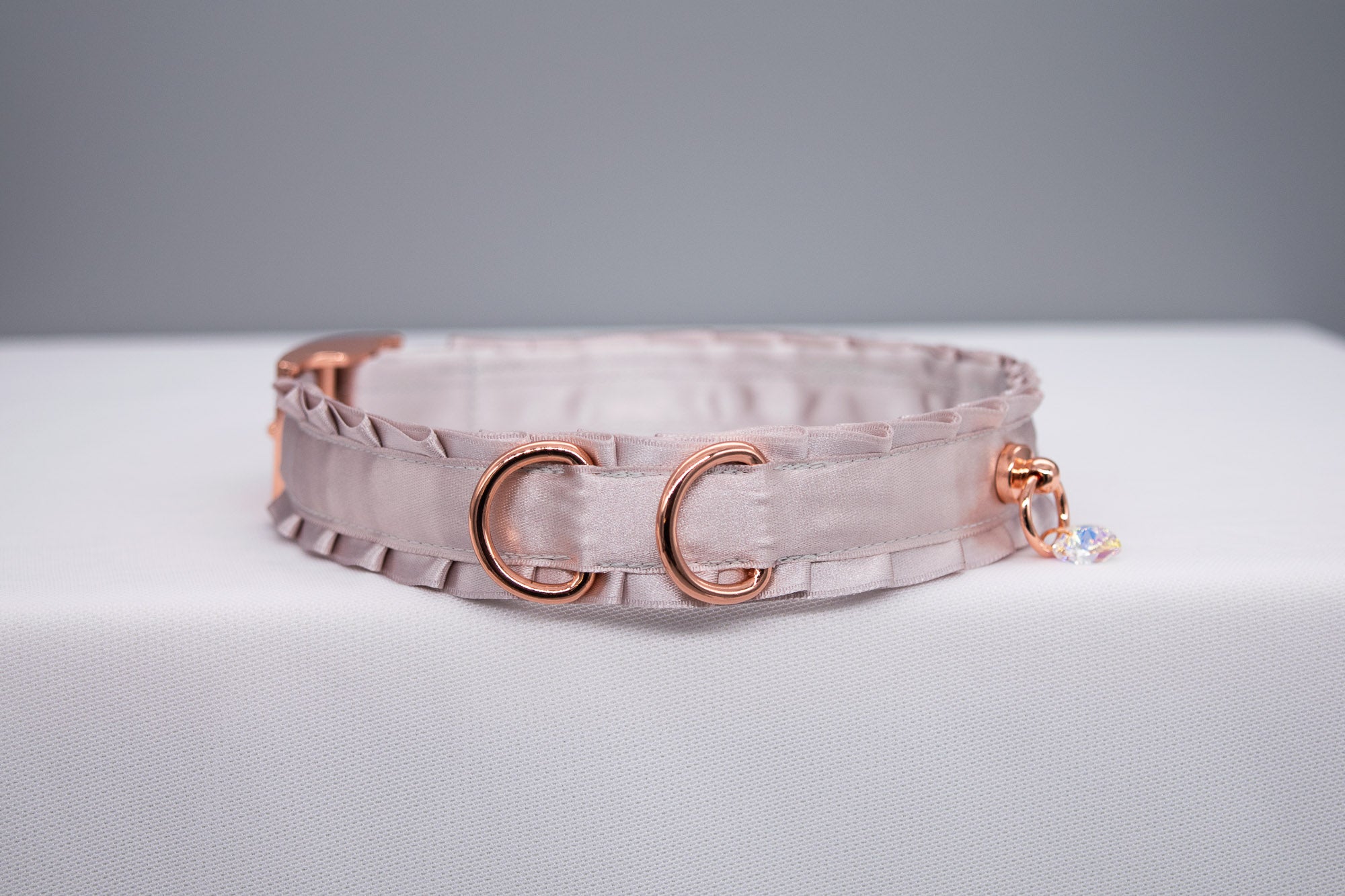 Dusty Lilac and Rose Gold BDSM Collar