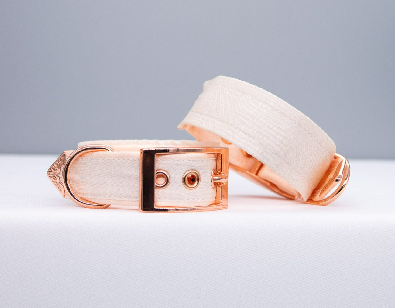 French Raw Silk ~ Rose Gold Cuffs