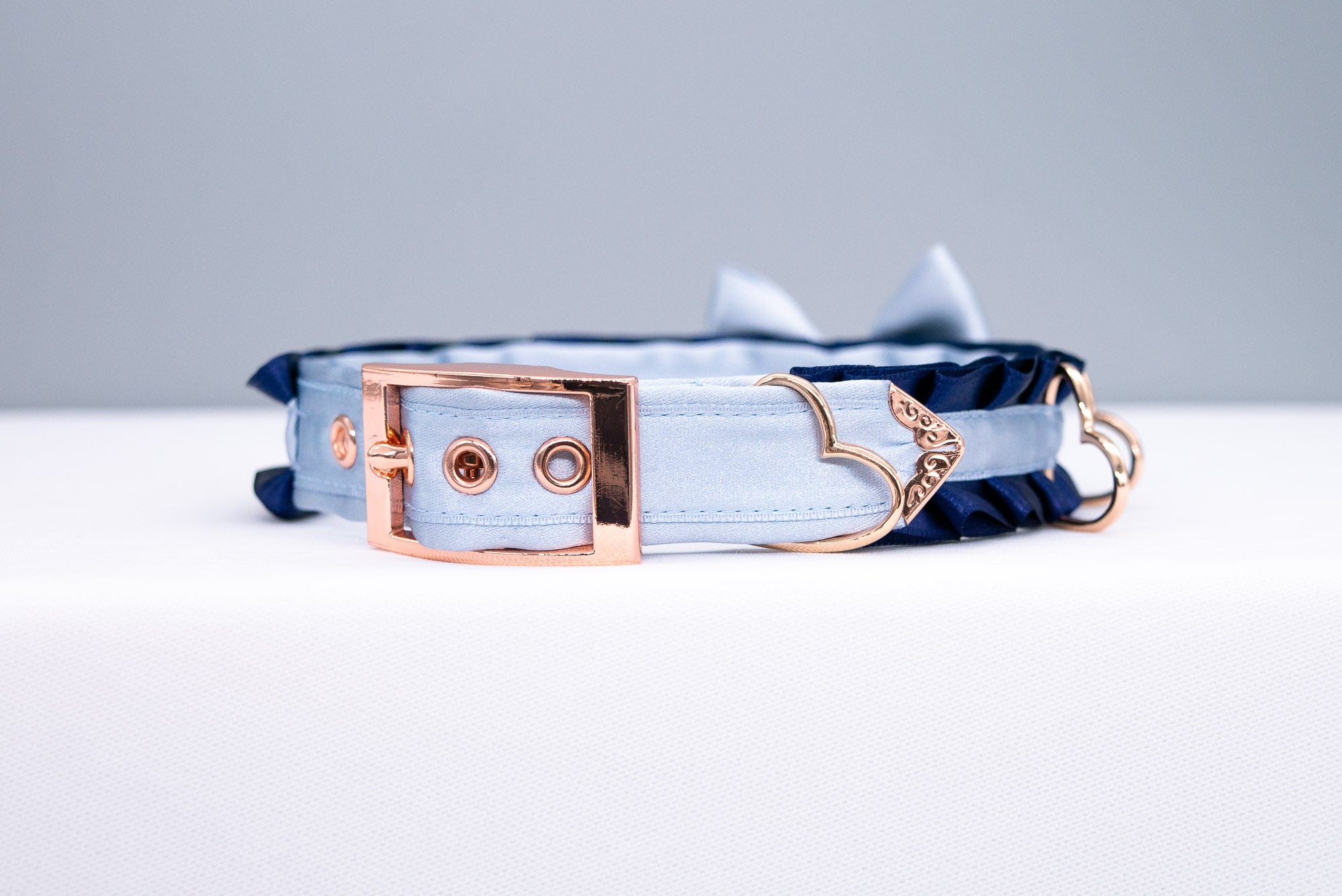 Navy and French Blue Deluxe -  Rose Gold Luxury Collar