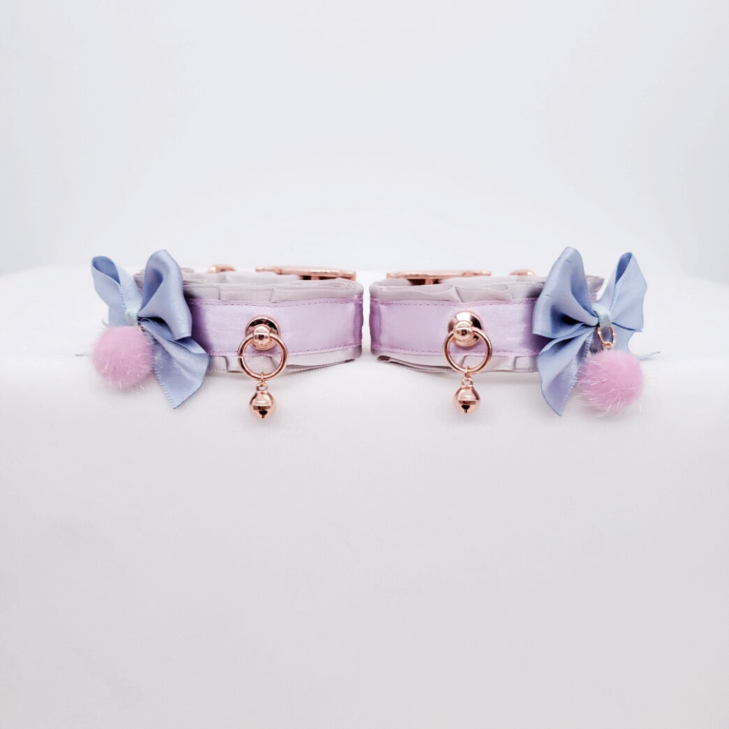 Pastel Bunny Rose Gold Pet Play Cuffs