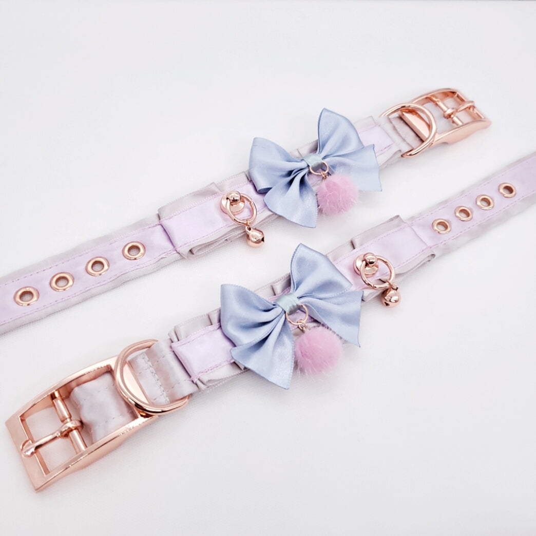 Pastel Bunny Rose Gold Pet Play Cuffs