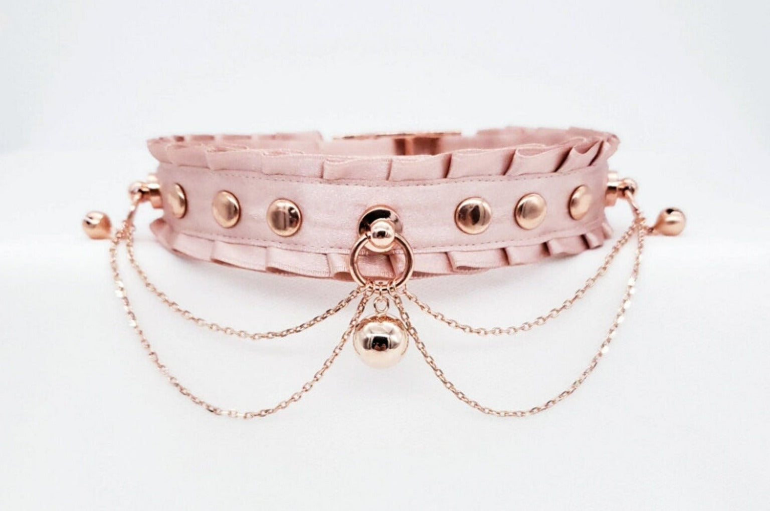 Ball and Chain Rose Gold Luxury BDSM Collar
