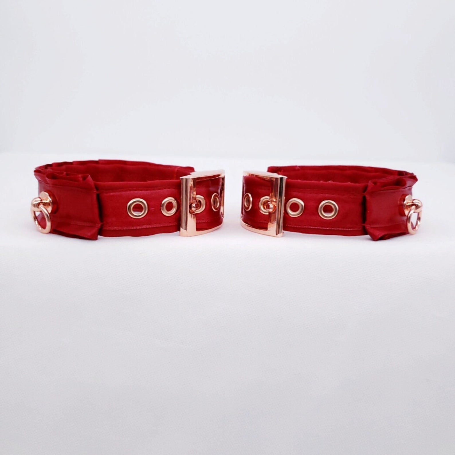 Luxury Red and Rose Gold Cuffs