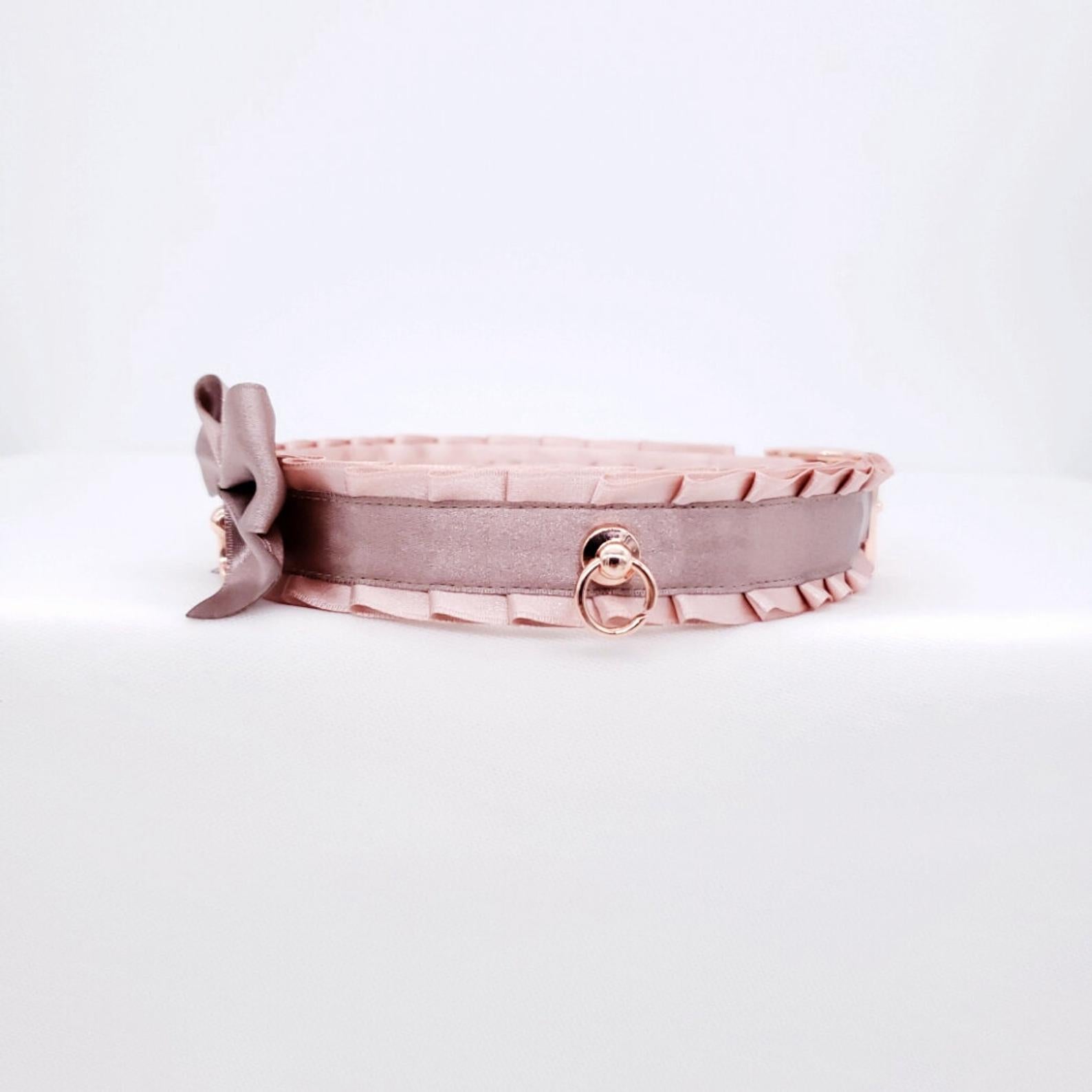 Rose Gold and Latte BDSM Collar