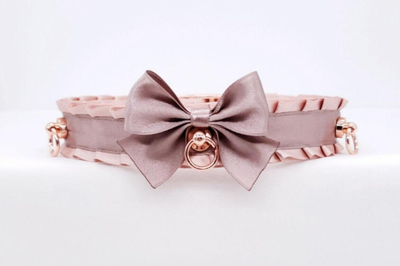 Rose Gold and Latte BDSM Collar