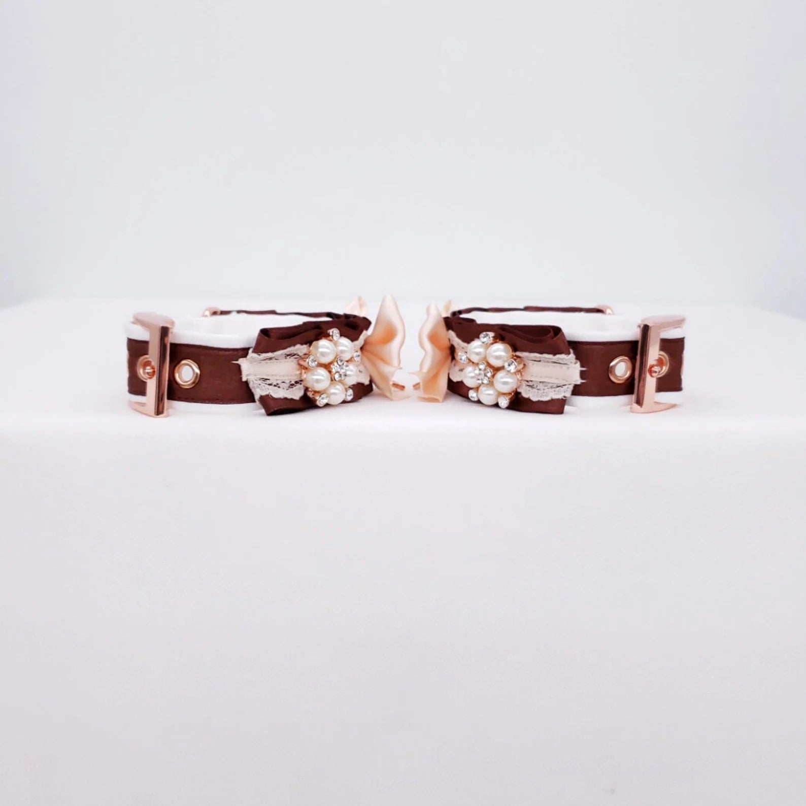 Chocolate Puppy Play Rose Gold Cuff and Connector Set