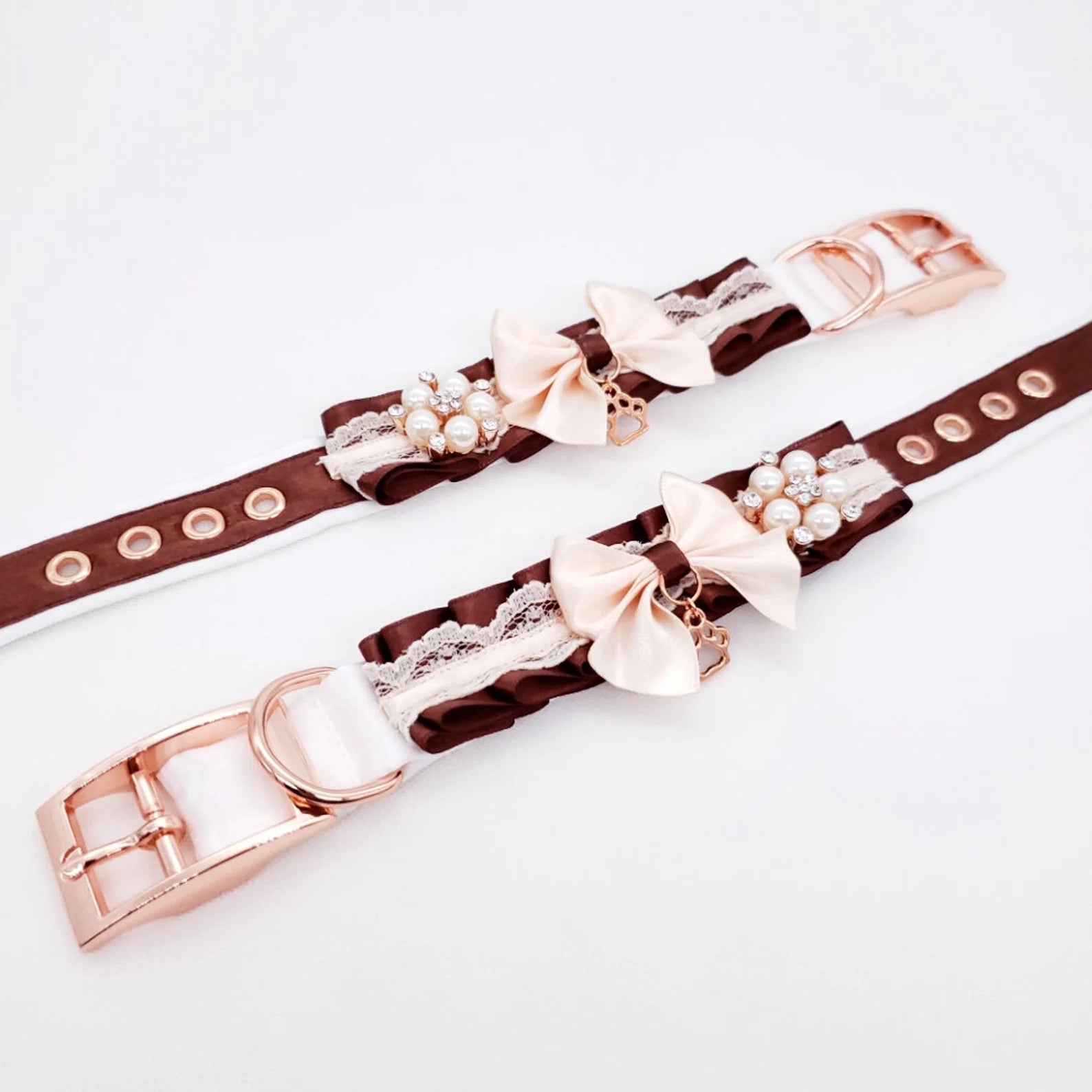 Chocolate Puppy Play Rose Gold Cuff and Connector Set