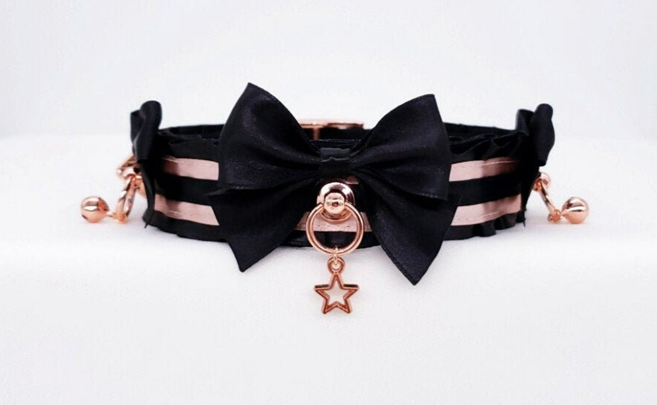 Rose Gold and Black Star Luxury Collar