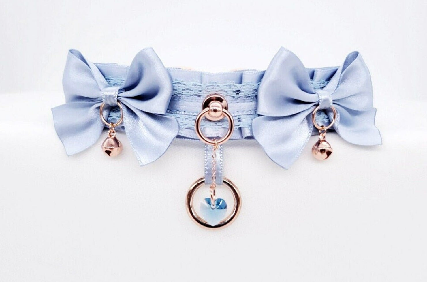 Deluxe French Blue O Ring Rose Gold Collar