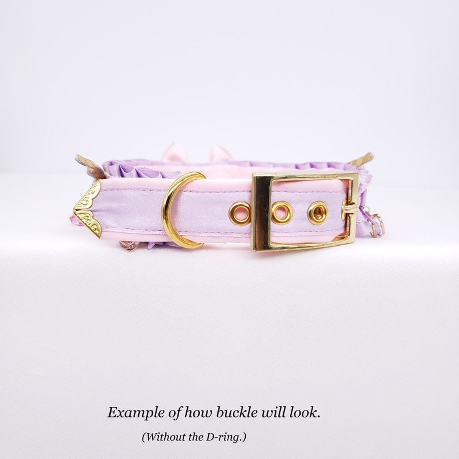 Classic Pink and Gold Bunny Pet Play Collar